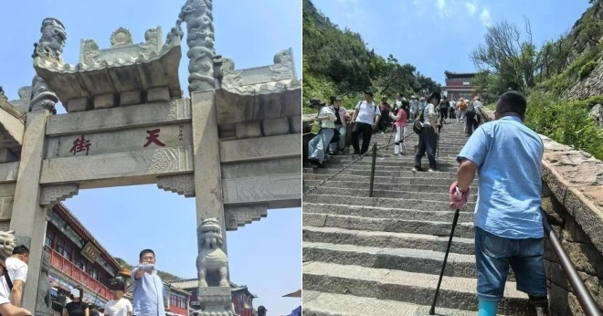 nguoi dan ong leo nui thai son bang doi chan gia khien dan mang than phuc 69957
